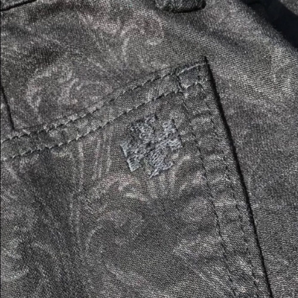 Tory Burch Honour Black Printed Skinny Jeans 24 - Picture 7 of 7